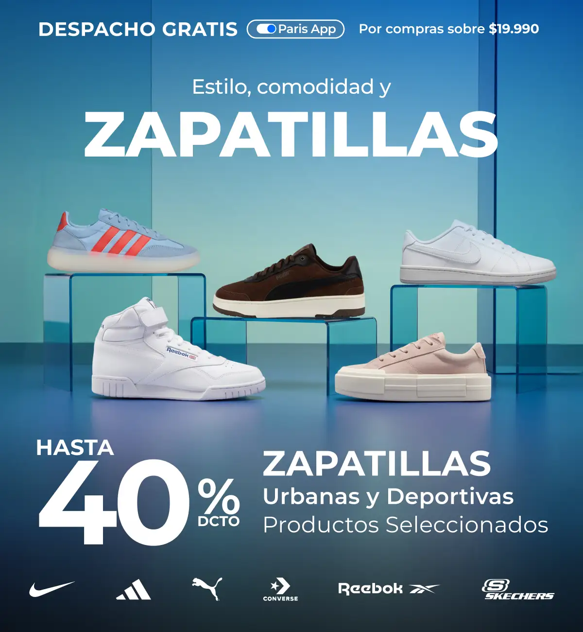 Zapatillas hasta 40%