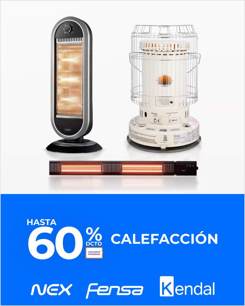 Hasta 60% calefacción