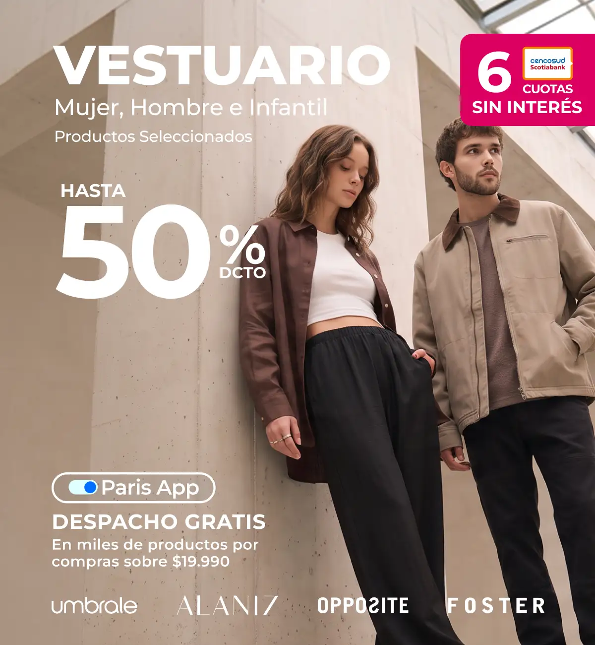 Vesturario homre, mujer e infantil