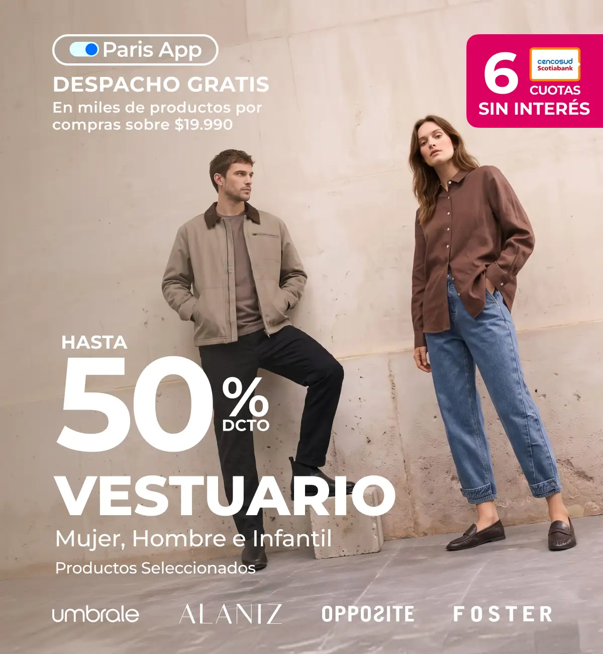 Vesturario homre, mujer e infantil