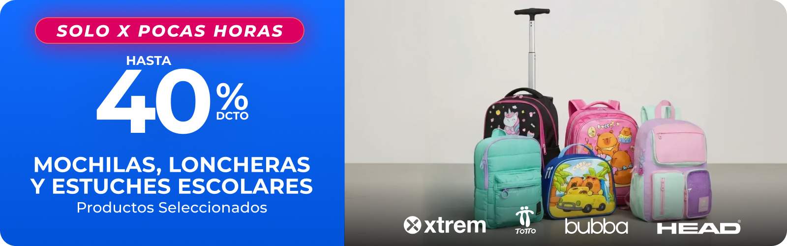 Mochilas, Loncheras y Estuches Escolares