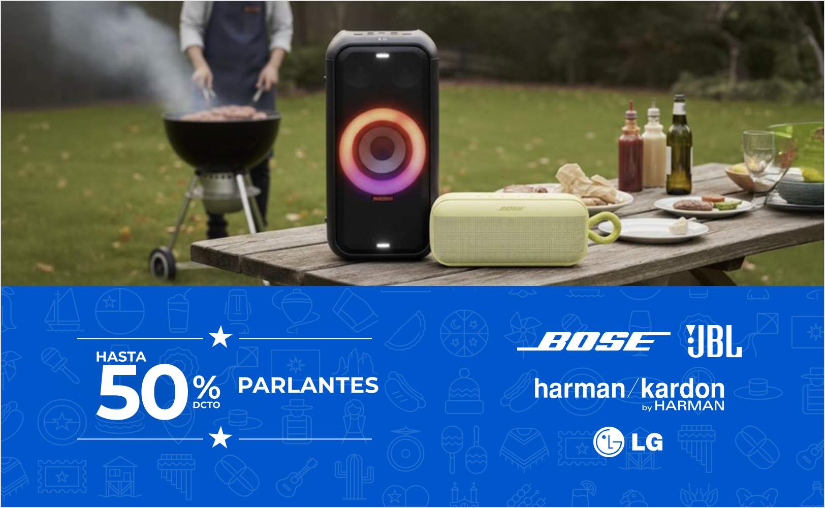 Hasta 50% en Parlantes
