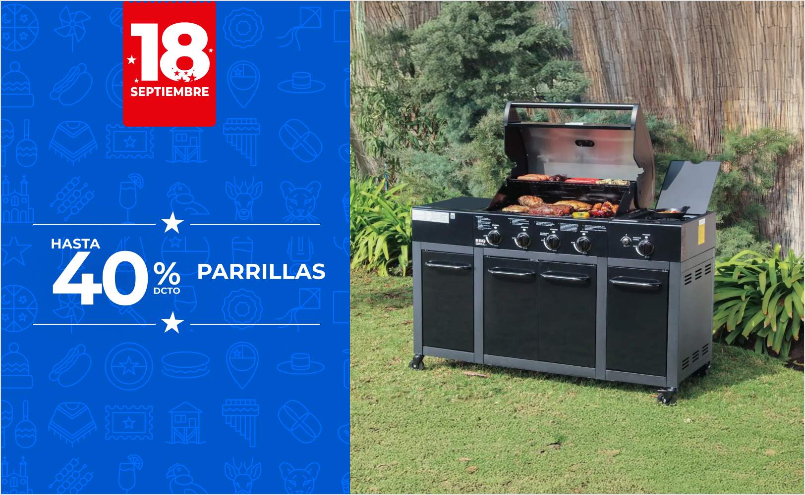 Hasta 40% tmp en Parrillas