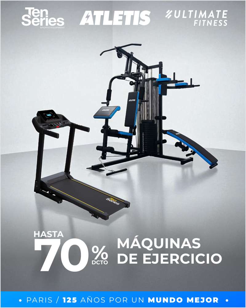 Hasta 70% dcto en Máquinas de Ejercicios