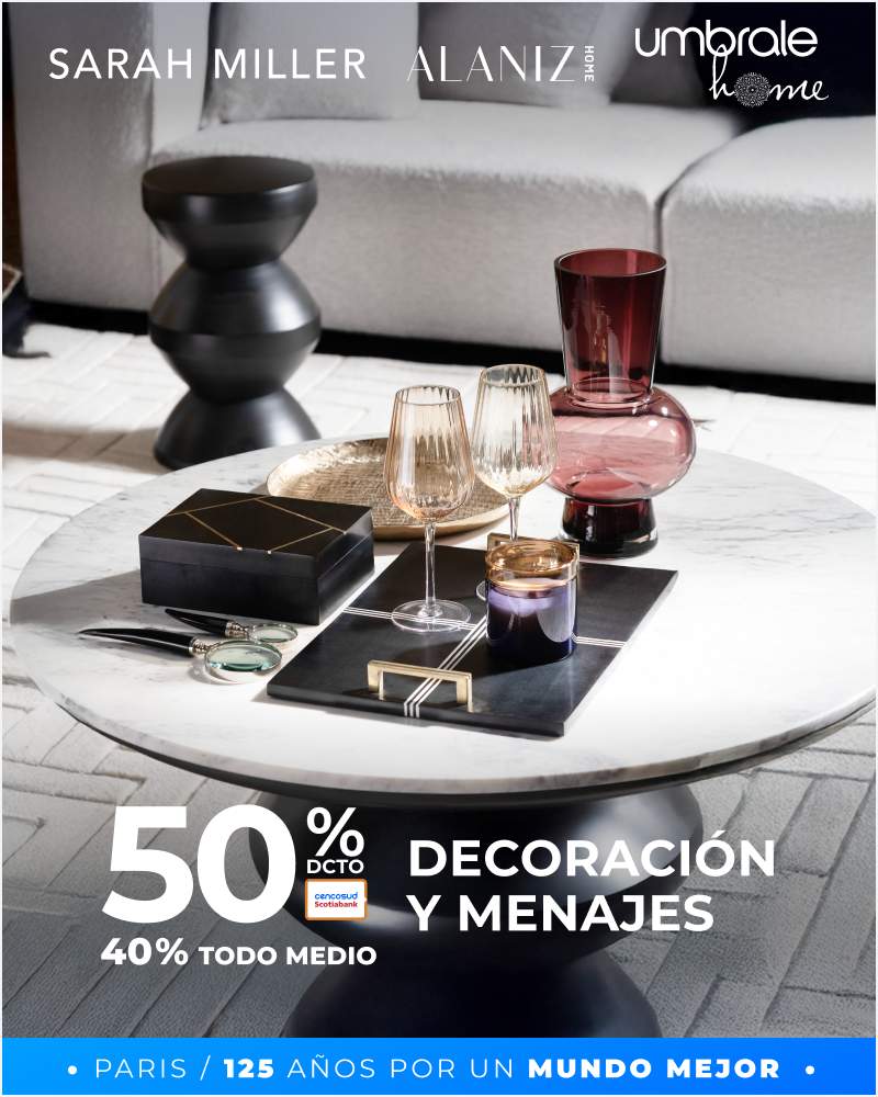 50% TC y 40% YMP en decoración y menajes