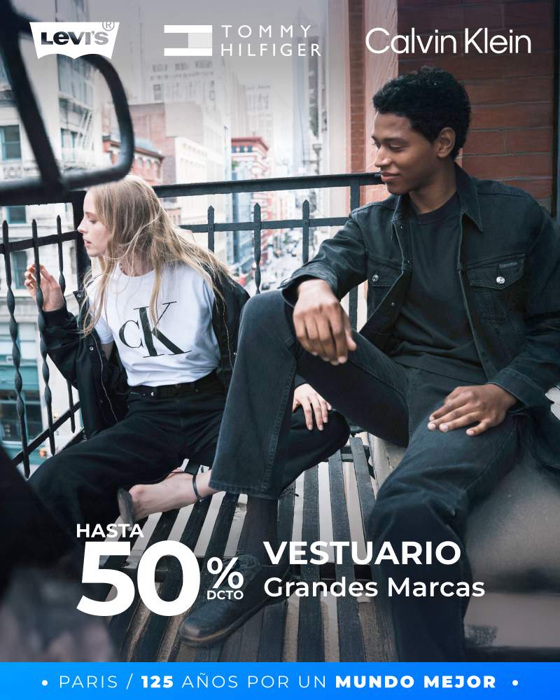 Hasta 50% Grandes masrcas vestuario