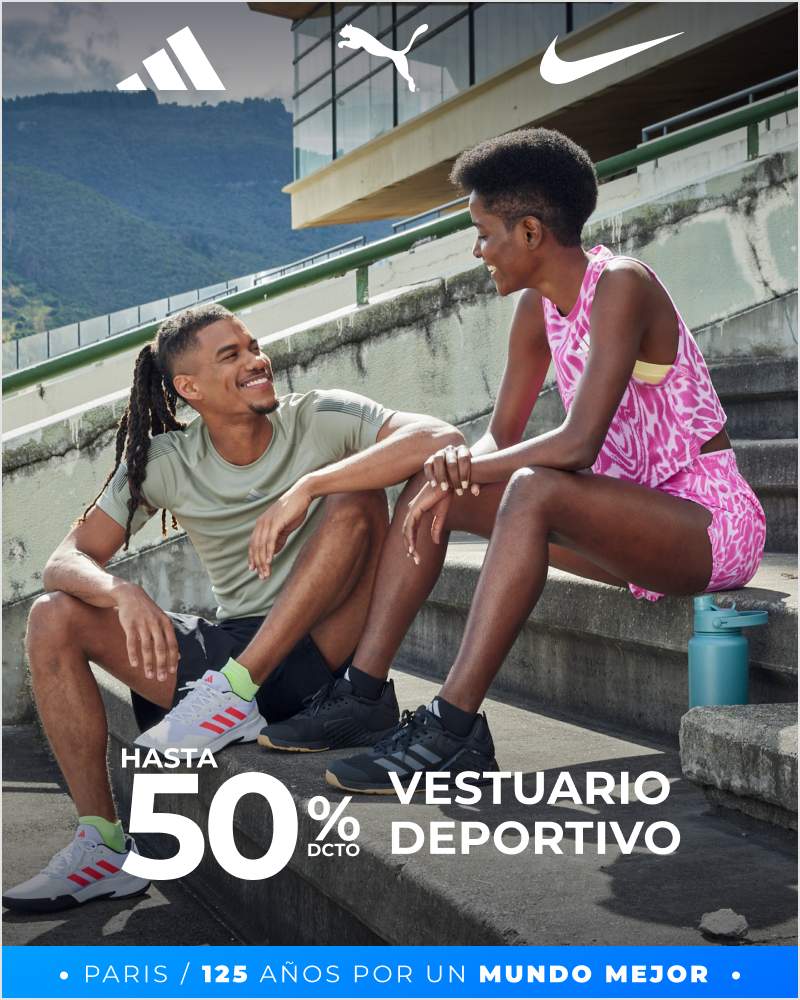 hasta 50% en vestuario deportivo