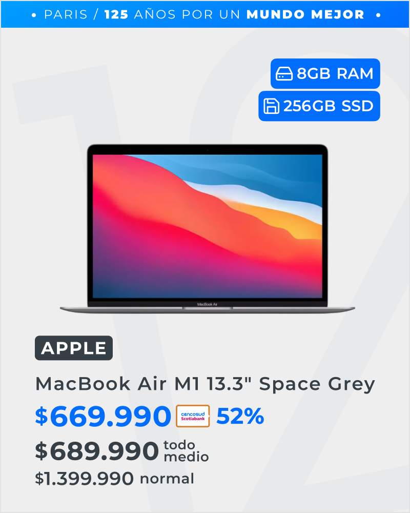 MacBook Air M1 8GB RAM 256GB