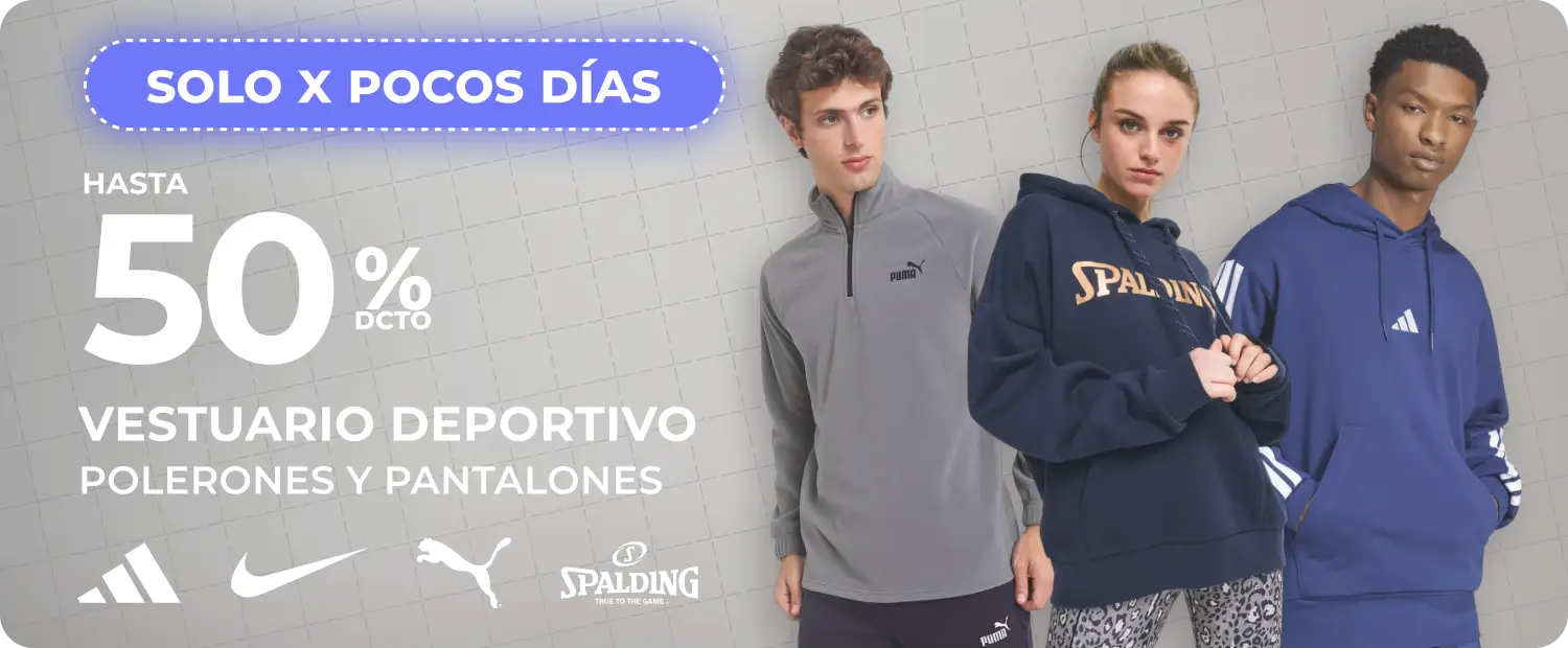 Polerones y pantalones, vestuario deportivo