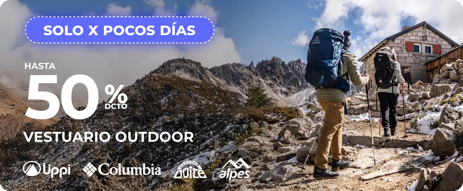 Hasta 50% en vestuario outdoor