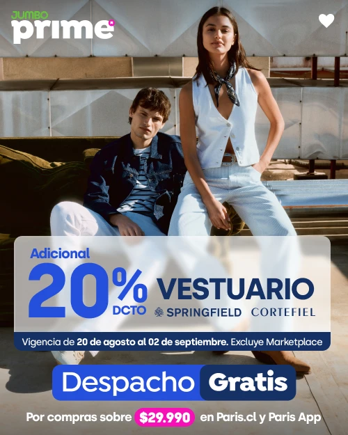 20% adicional en moda clientes Jumbo prime