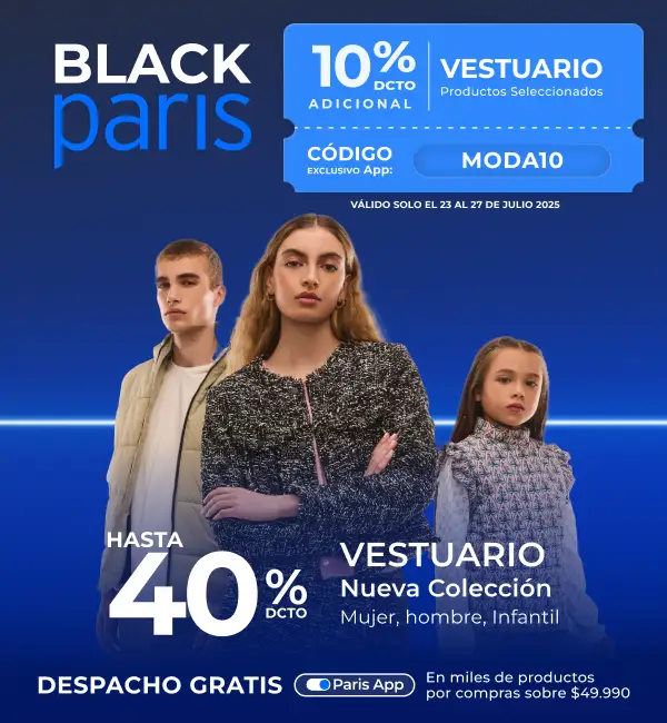 hasta 40% vestuario liquidación mujer hombre infantil