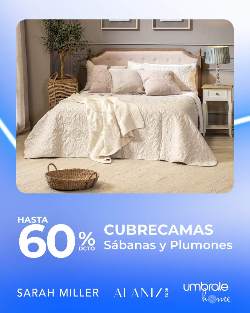 Hasta 60% tmp en Sábanas, Plumones y Cubrecamas