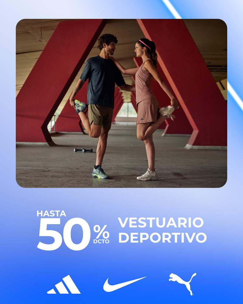Hasta 50% tmp en vestuario deportivo