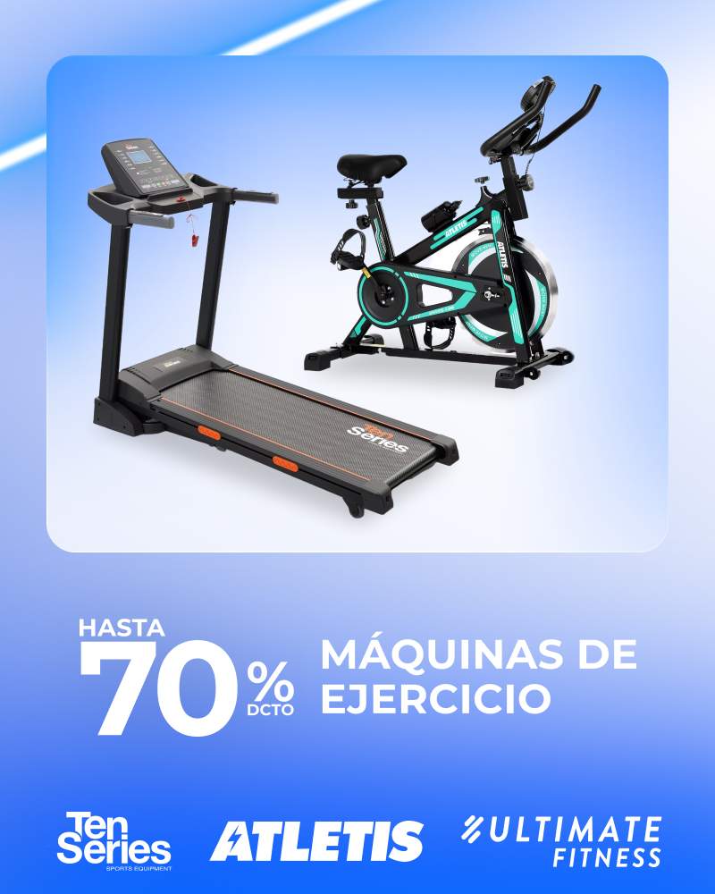 Hasta 70% de descuento en máquinas de ejercicio