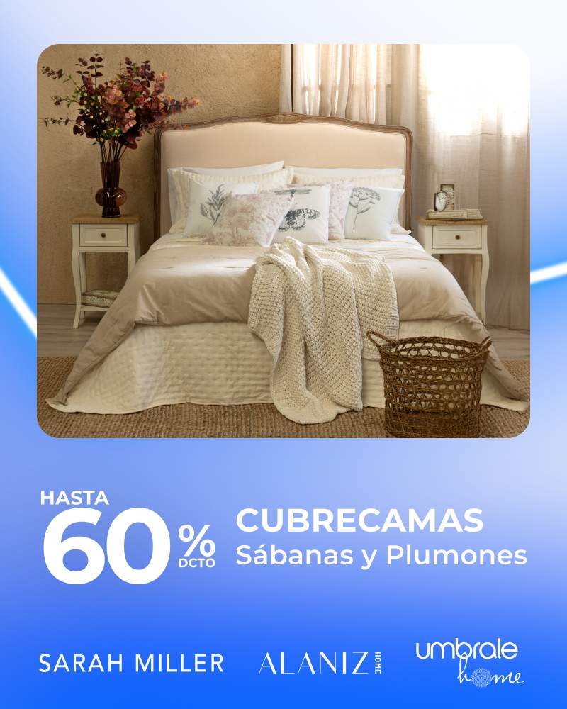 Hasta 60% tmp en Sábanas, Plumones y Cubrecamas