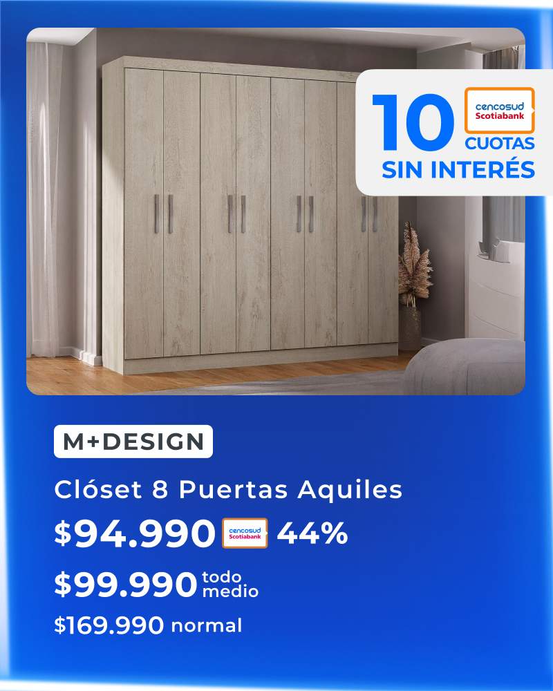 Clóset 8 puertas Aquiles