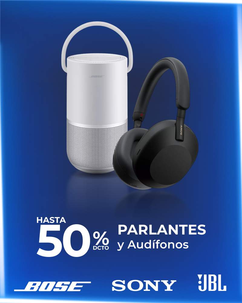 Hasta 50% en Parlantes y audifonos