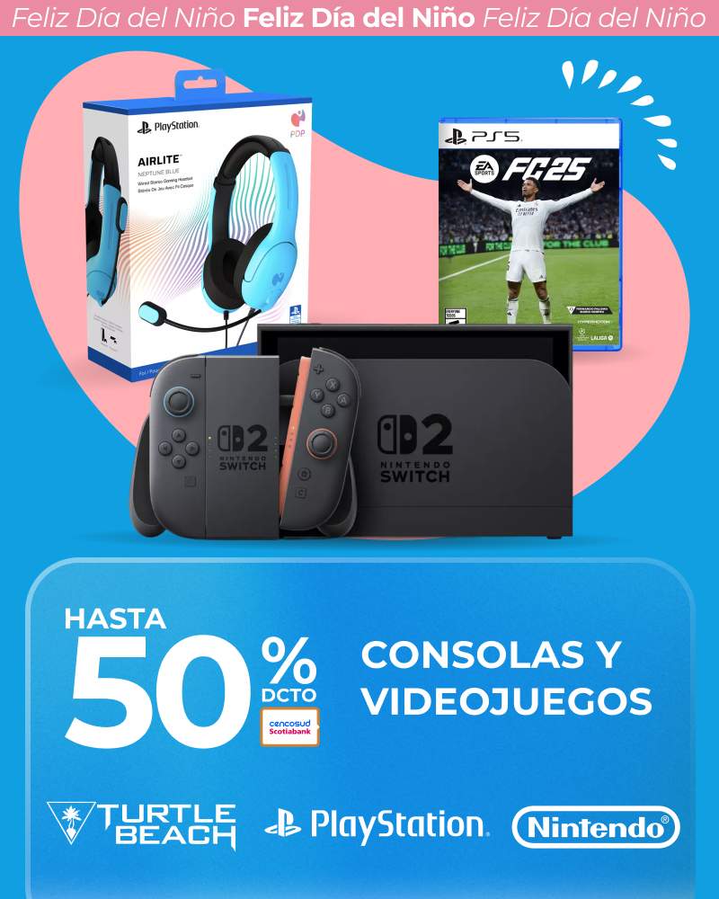 Hasta 50% en Consolas y Videojuegos