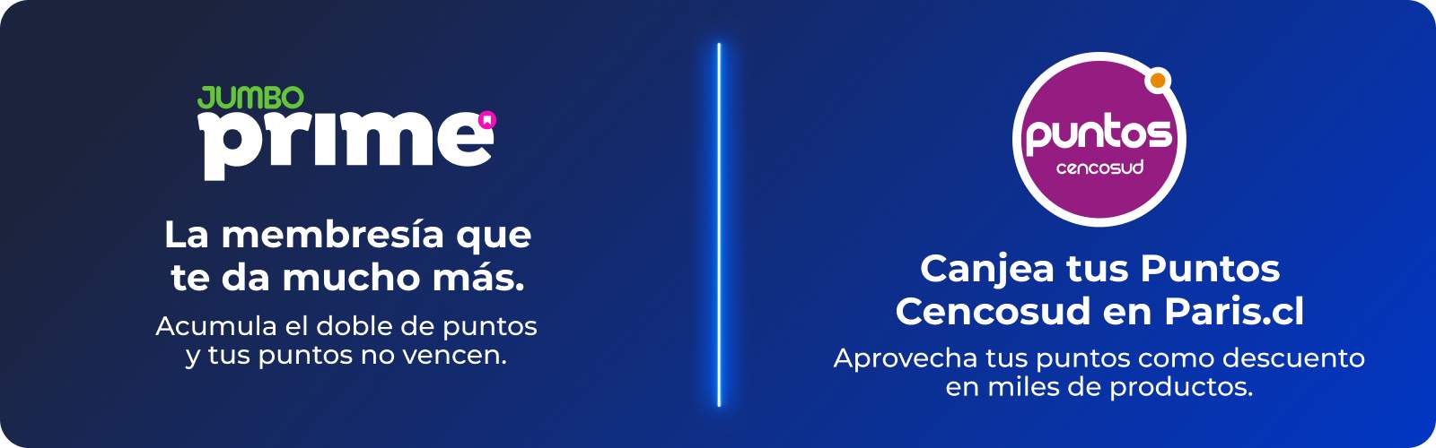 Jumbo prime y Puntos Cencosud