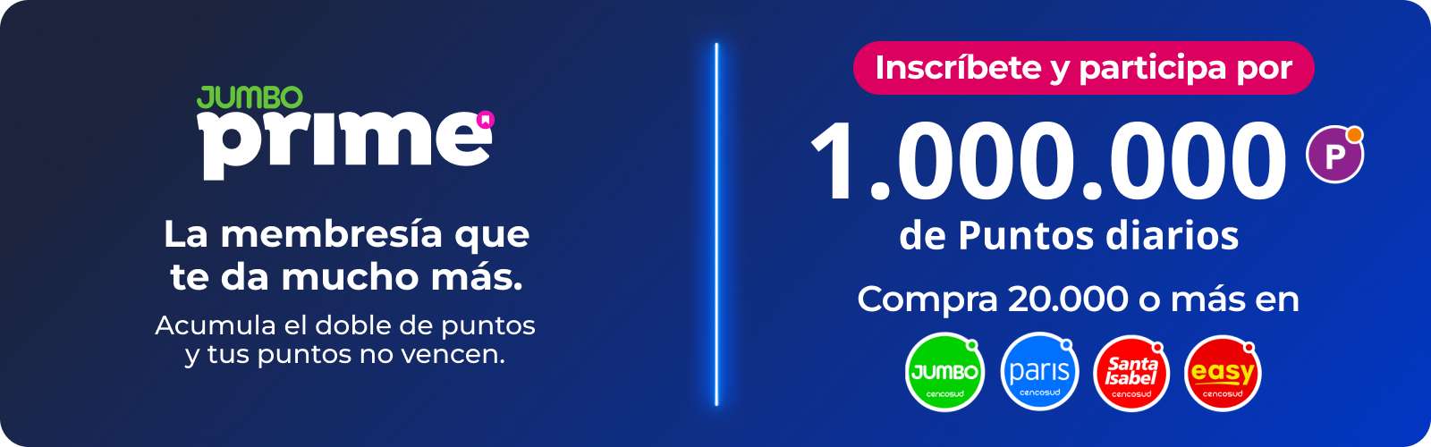 Jumbo prime y Puntos Cencosud