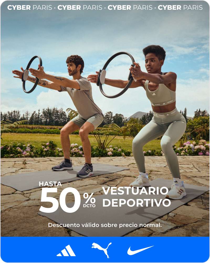 Hasta 50% en vestuario deportivo 