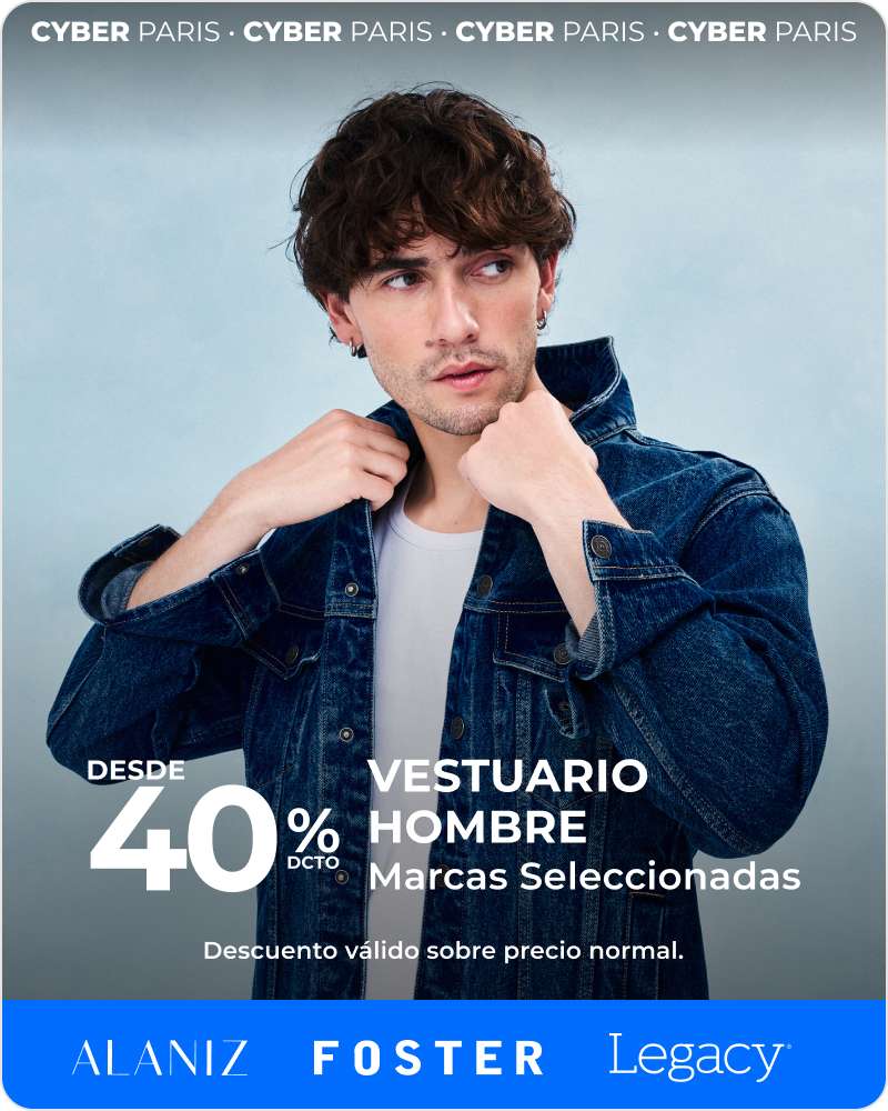 Desde 40% Vestuario Hombre Marcas Seleccionadas 