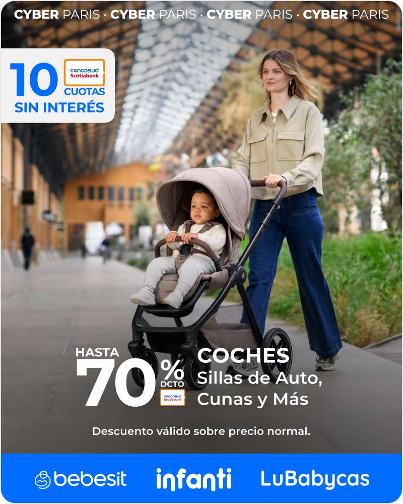 Hasta 70% TC Coches, Sillas de auto, cunas y más.