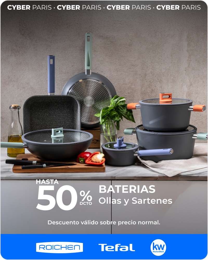 Hasta 50% tmp en Baterias, Ollas y Sartenes