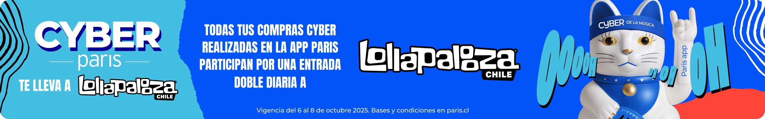 Concurso Cyber Paris te lleva a  lollapaloza