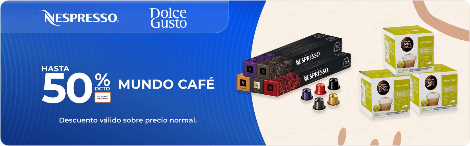 Hasta 50% en Mundo Café 