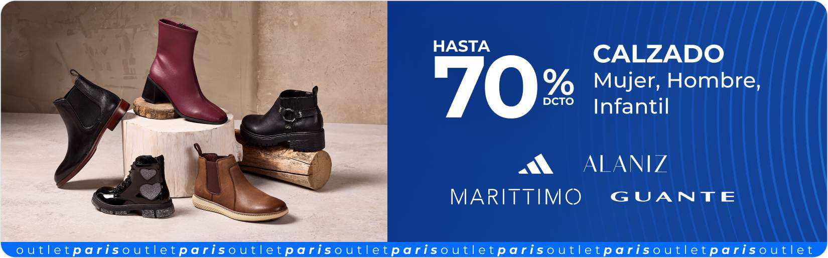 Hasta 70% calzado outlet Mujer Hombre Infantil