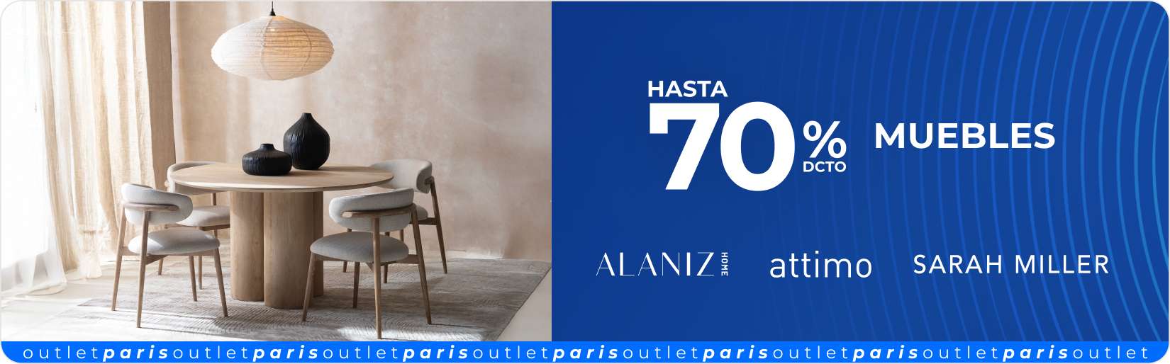 Hasta 70% muebles
