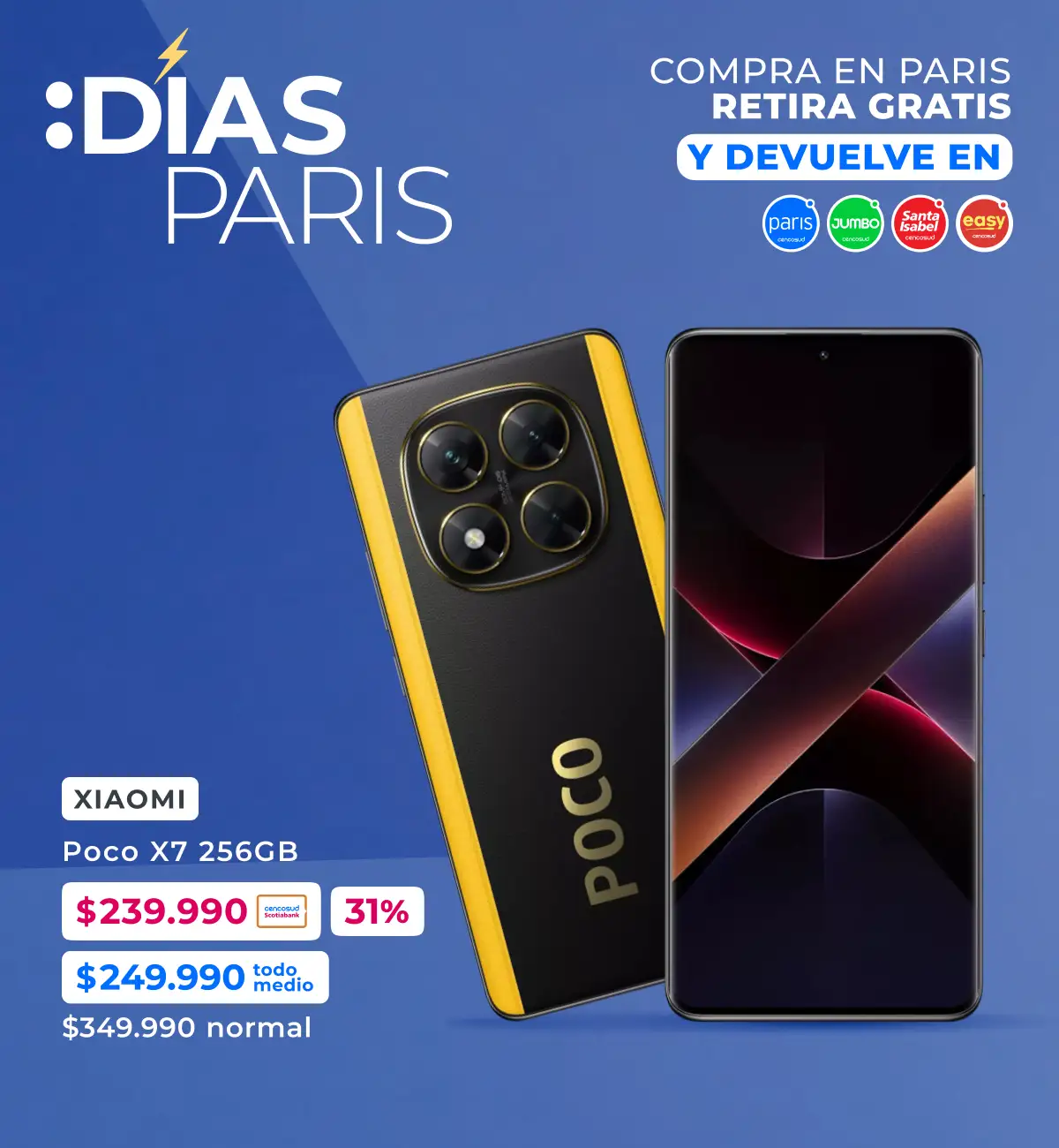 Smartphones Honor, Xiaomi y Samsung