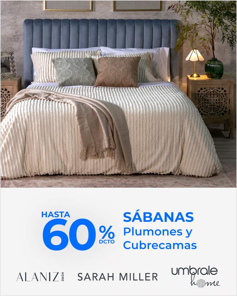 Hasta 60% de descuento en Sábanas, Plumones y Cubrecamas