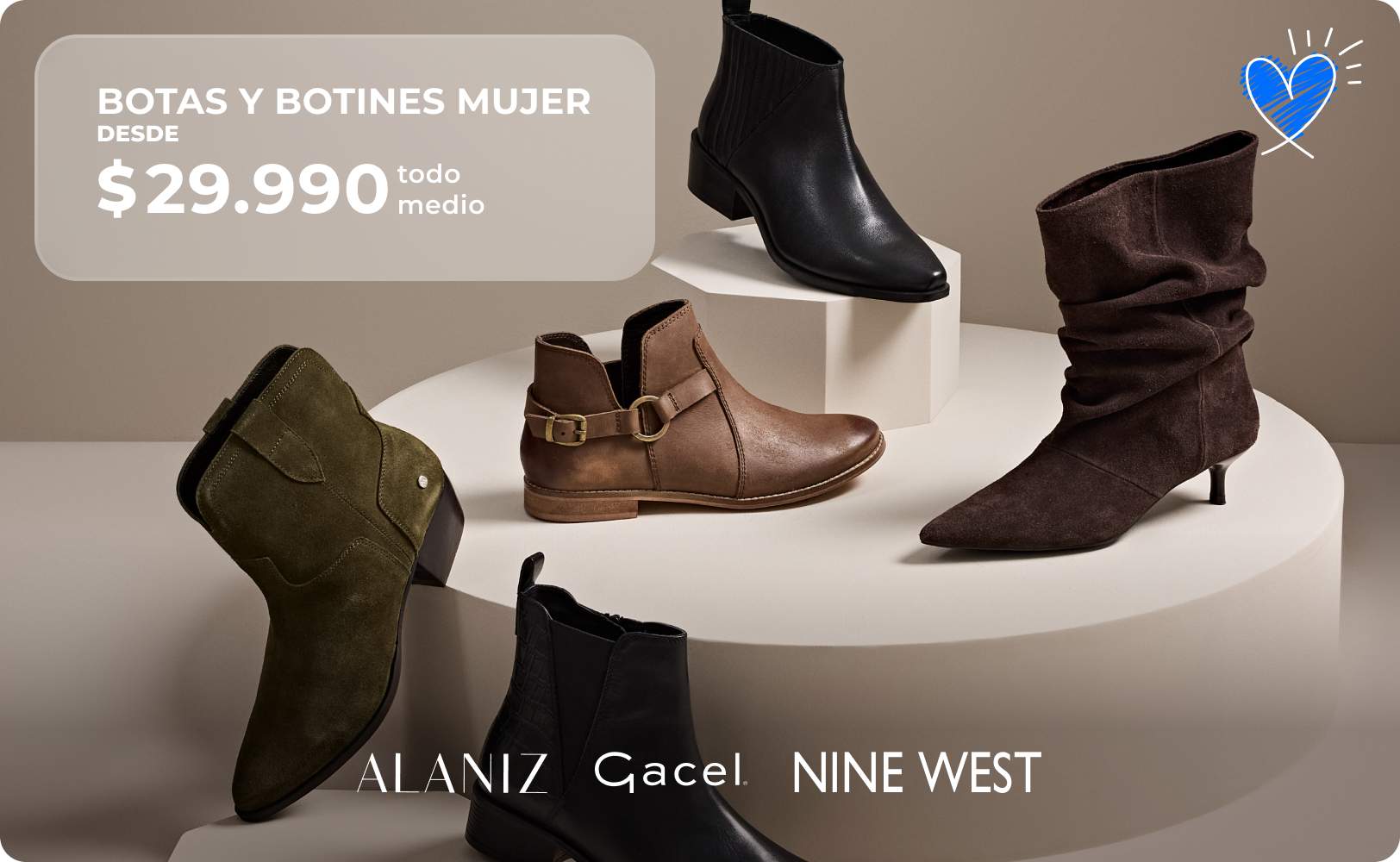 Botas  Botines Mujer desde 29.990 TMP