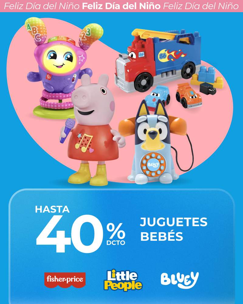 Hasta 40% Juguetes Bebés