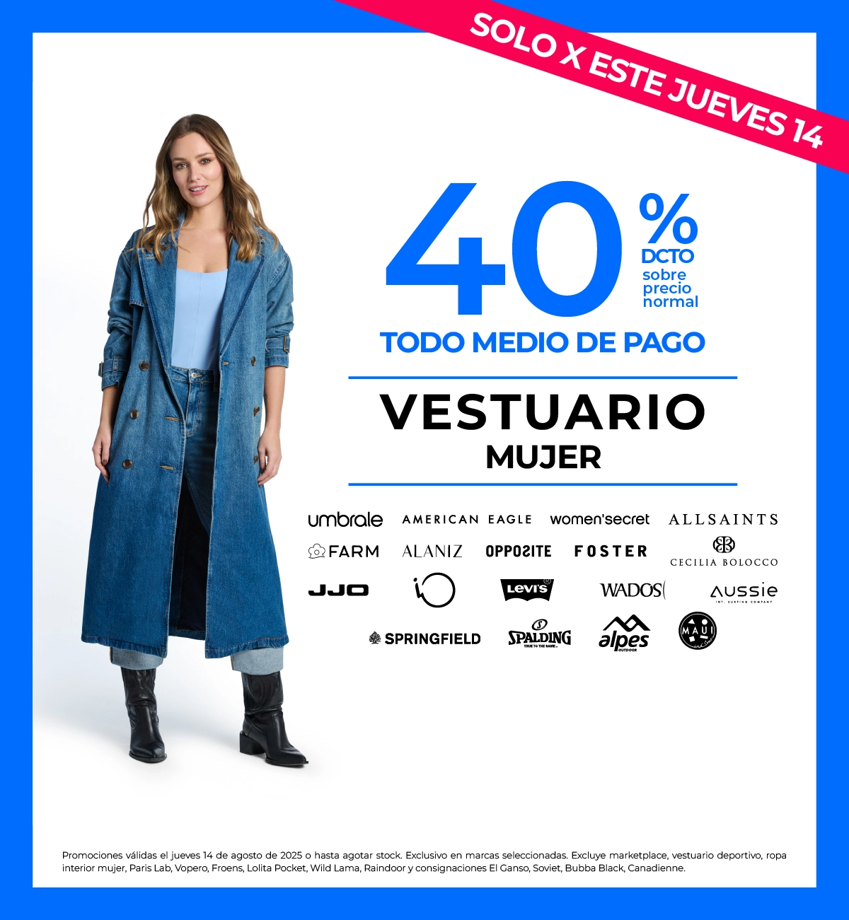 Día del fan, vestuario mujer