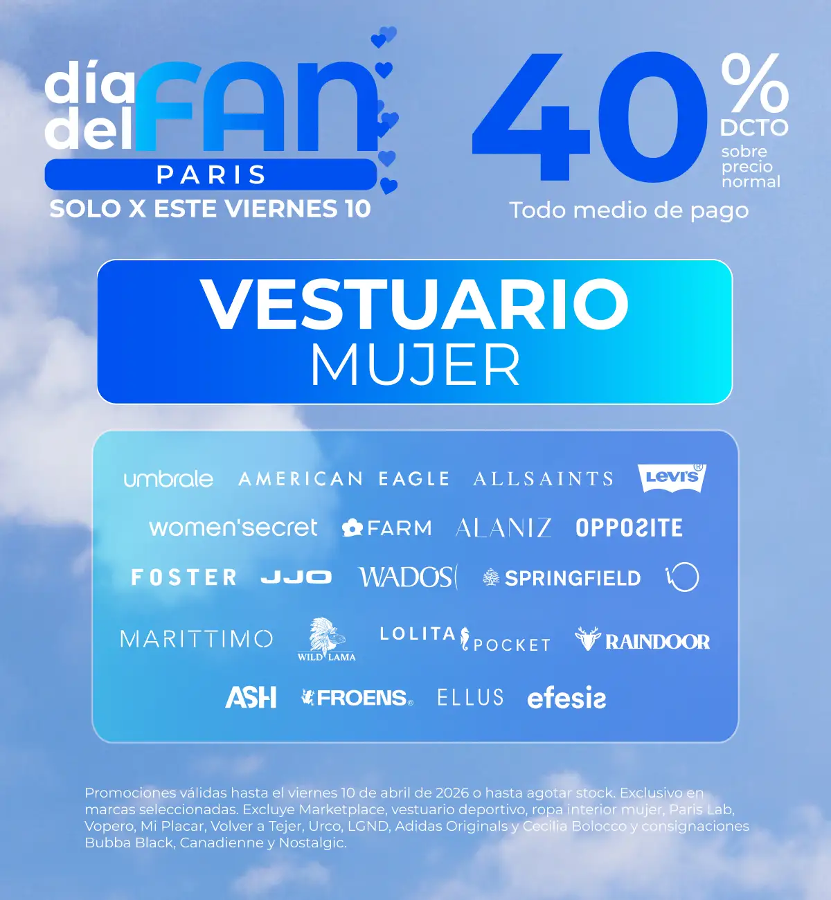 Moda mujer día del fan