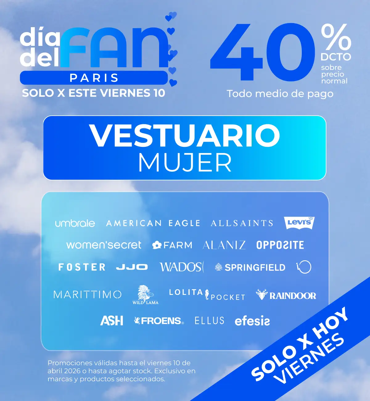 Moda mujer día del fan