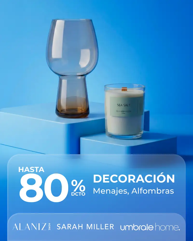 Hasta 80% Decoración