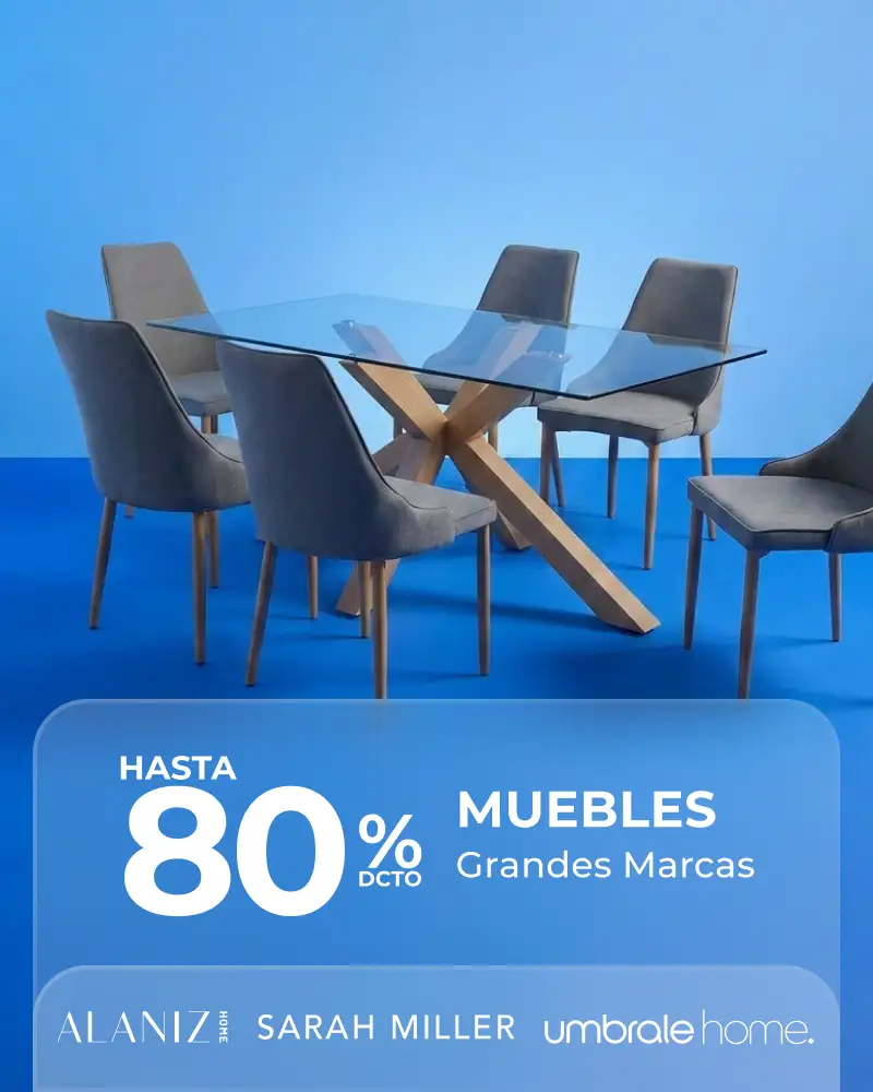 Hasta 80% Muebles