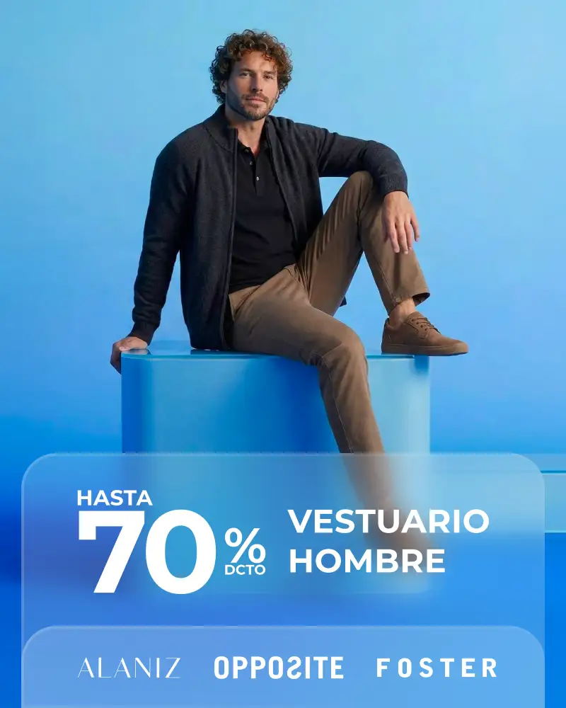 Hasta 70% Vestuario Hombre
