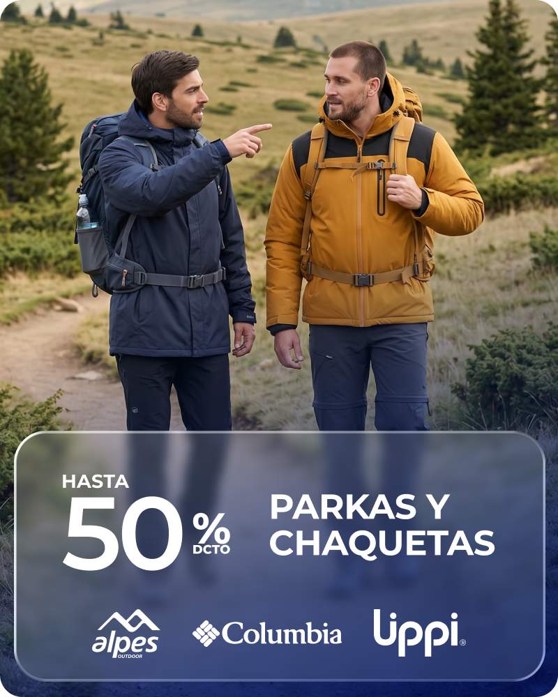 Parkas y Chaquetas Deportivas hasta 50% de dcto con todo medio pago