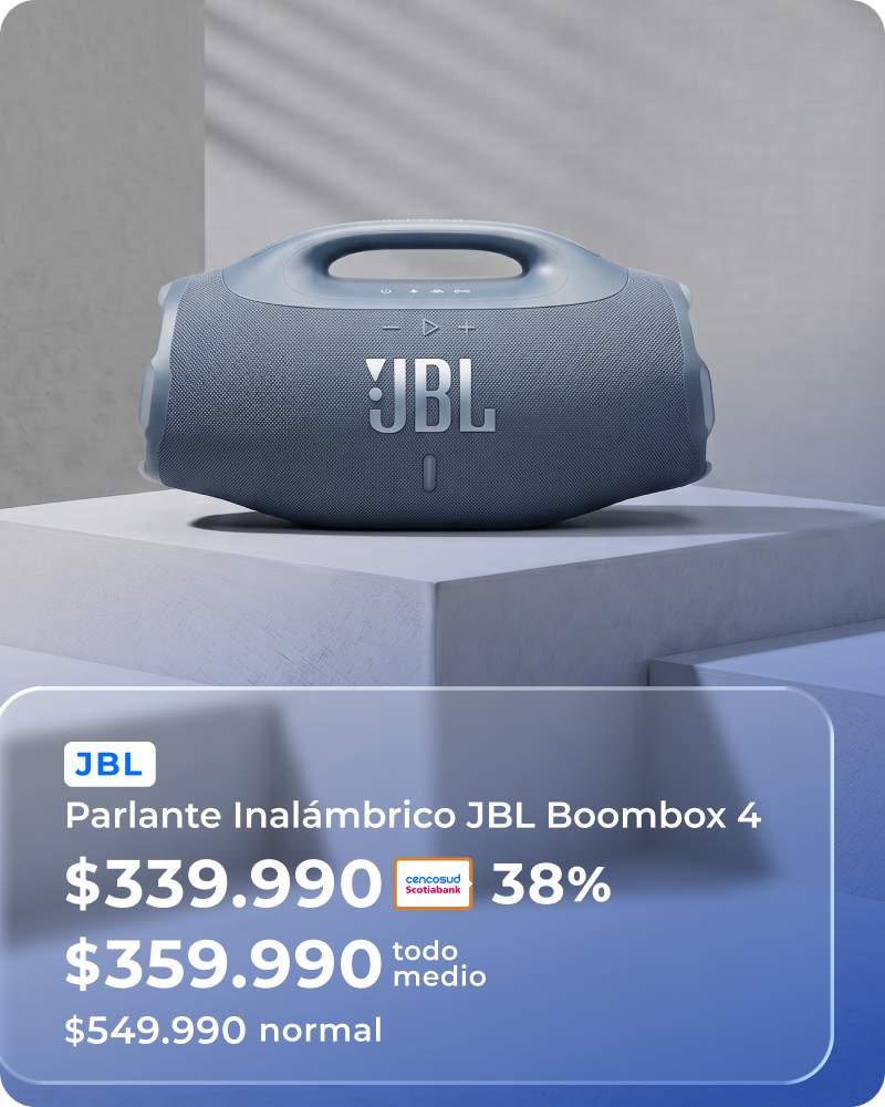 Parlante JBL Boombox 4 a $339.990 con Tarjeta Cencosud