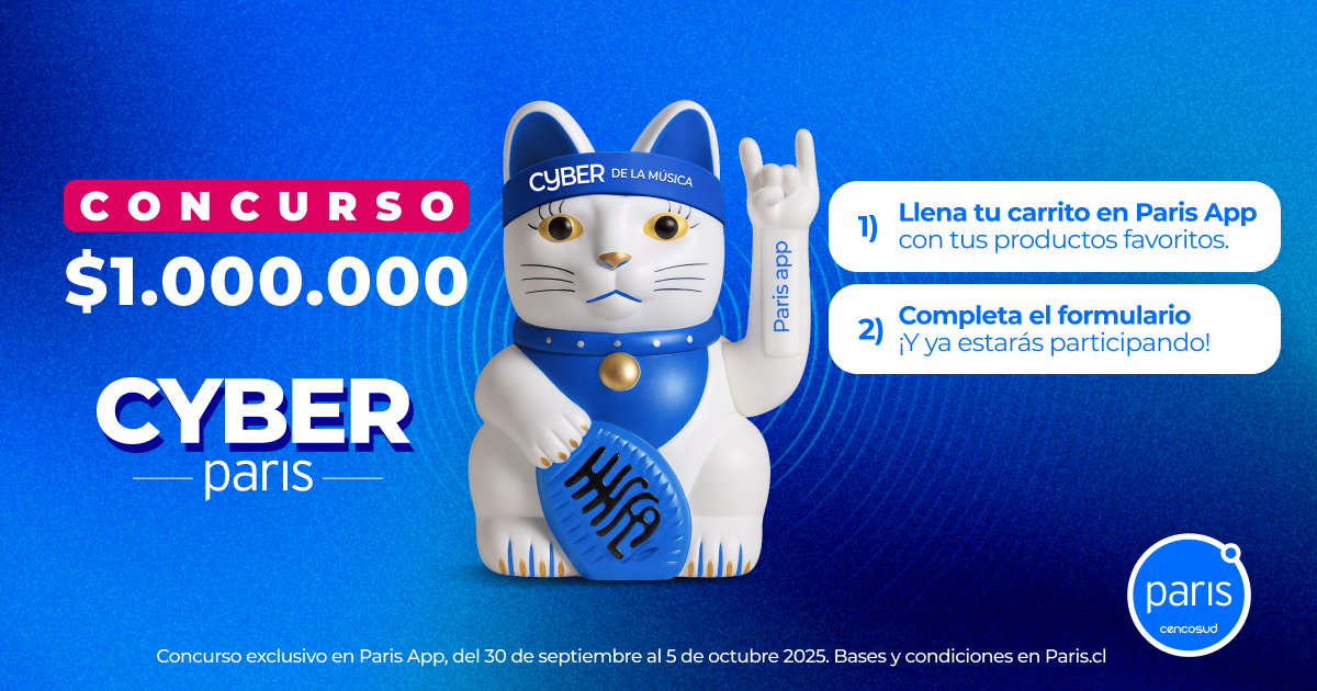 Concurso Paris Cyber Monday Carro de la suerte 2025