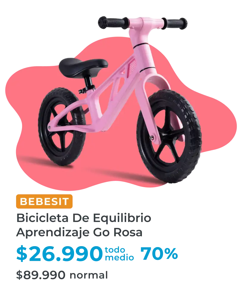 Bicicleta de Equilibrio Aprendizaje Go Rosa Bebesit