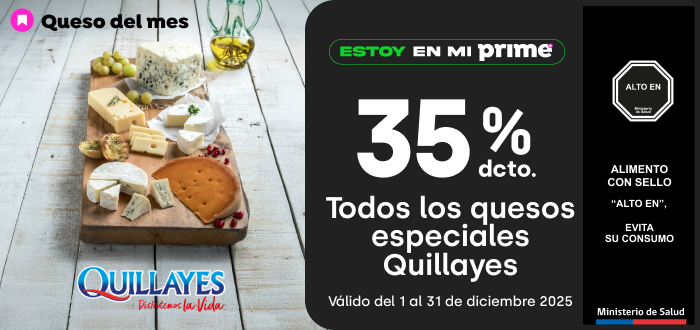 35% descuento todos los quesos