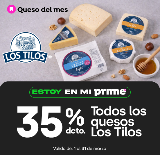 35% descuento todos los quesos