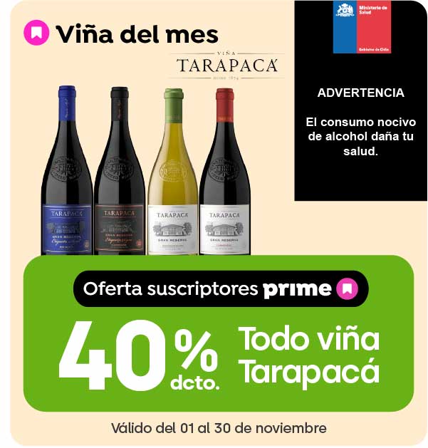 40% descuento toda la viña Tarapaca